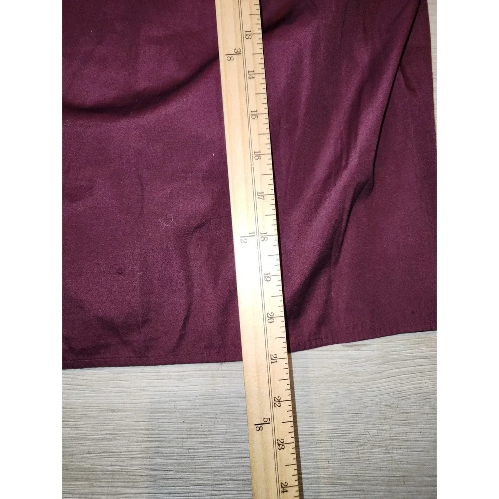 Madewell NEW V-Neck Tie-Neck Button-Front Top Burgundy XXS‎ Luxury Minimalist